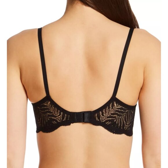 🆕NATORI Lush Demi Contour Underwire T-Shirt Bra 36C Black #711309 - Picture 5 of 11